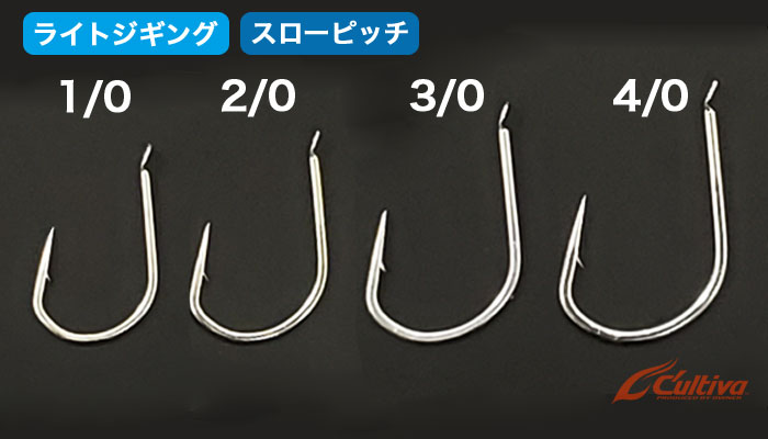 ジガーライト早掛 ライトジギング(1/0・2/0・3/0・4/0)